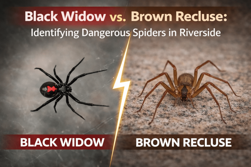 Black Widow vs. Brown Recluse: Identifying Dangerous Spiders in Riverside
