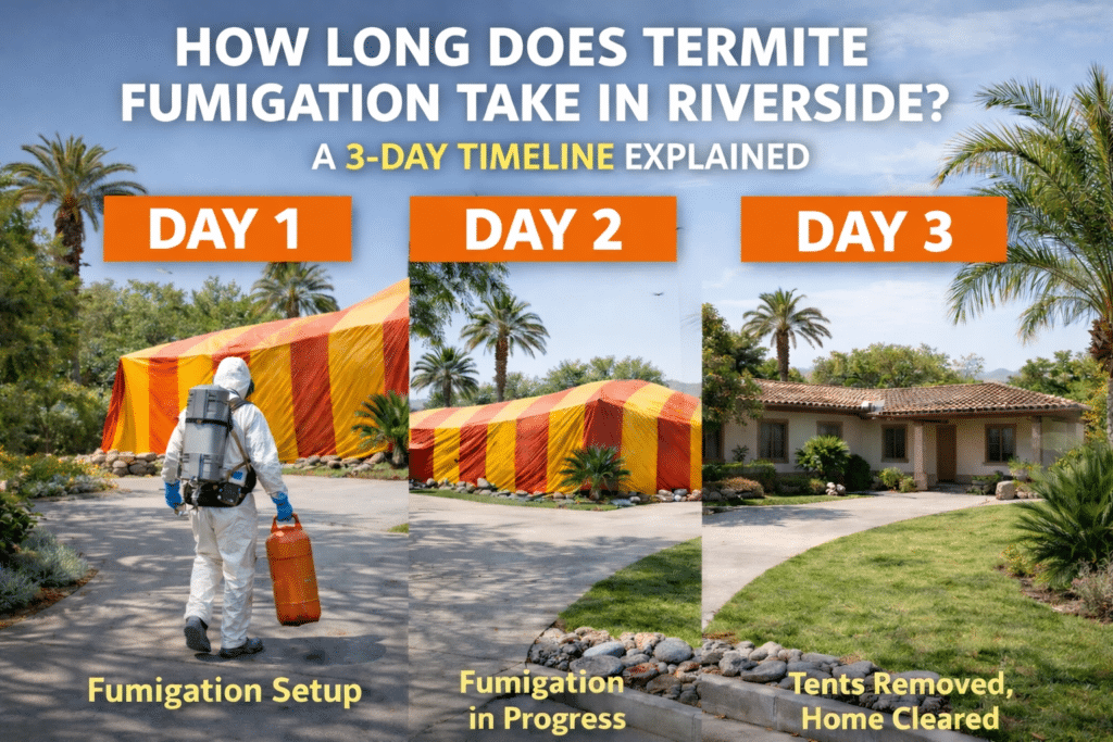 How Long Does Termite Fumigation Take in Riverside? A 3-Day Timeline Explained